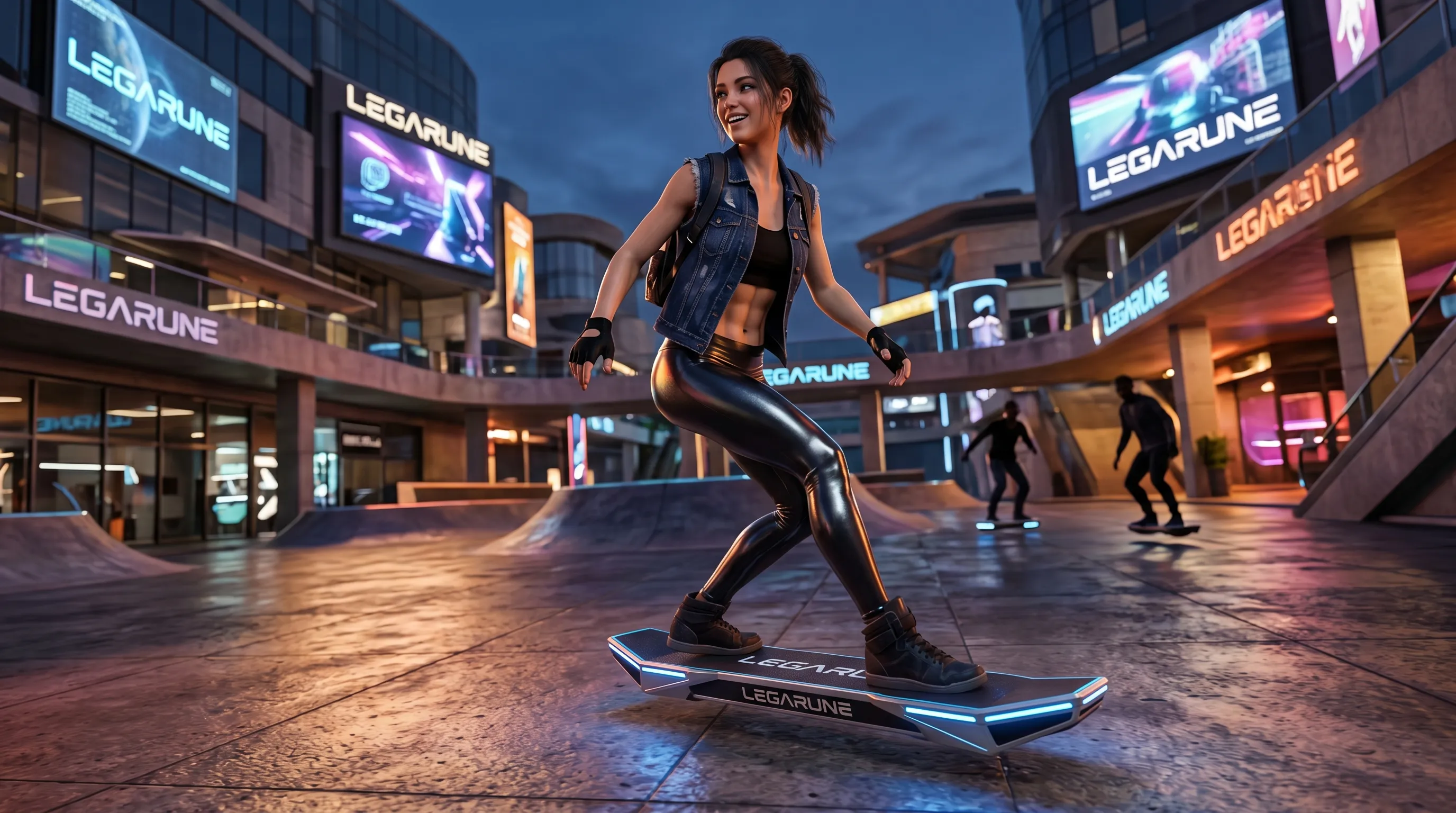 unnamed skateboard character Wearing yoga super shiny foil 202604301946 22222