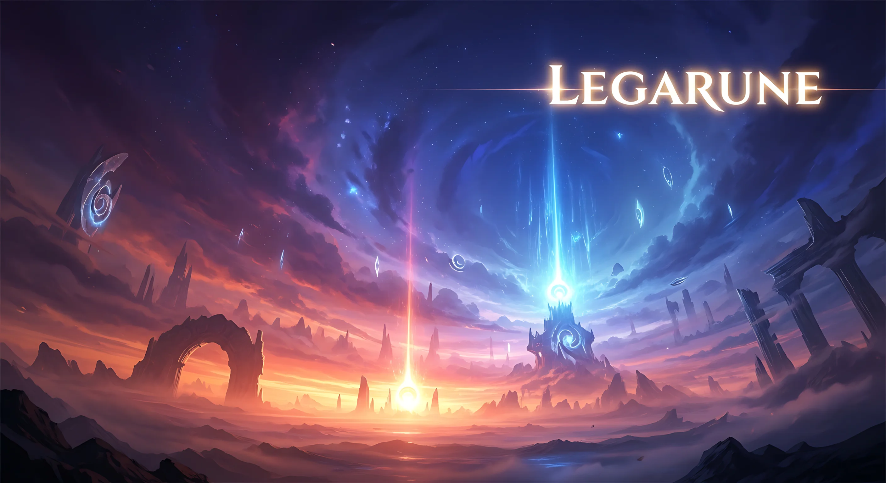 legarune art fiction sci fi fantasy mix futuristic galaxy lore general logo promo imagery 12