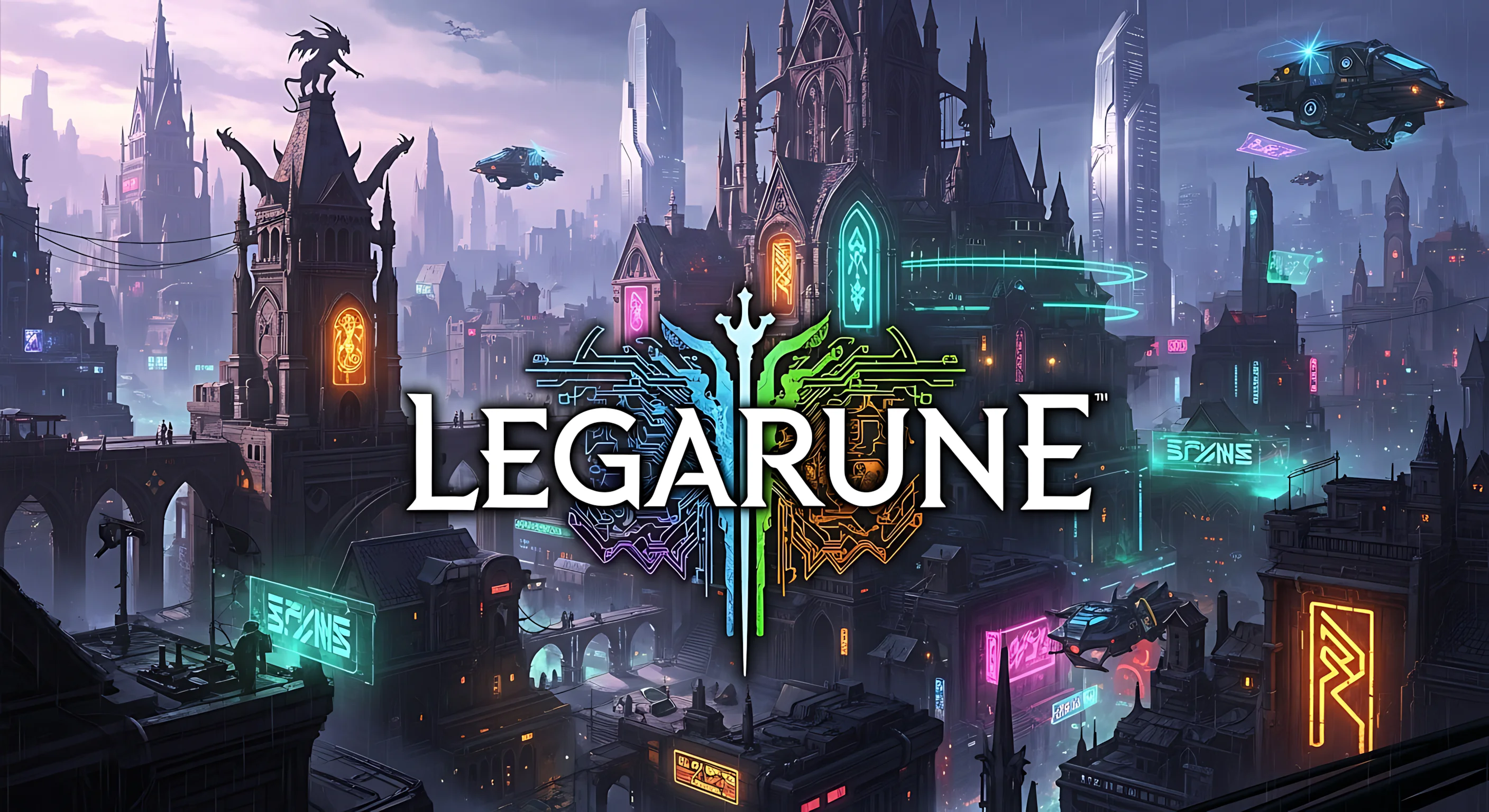 legarune art fiction sci fi fantasy mix futuristic galaxy lore general logo promo imagery 14