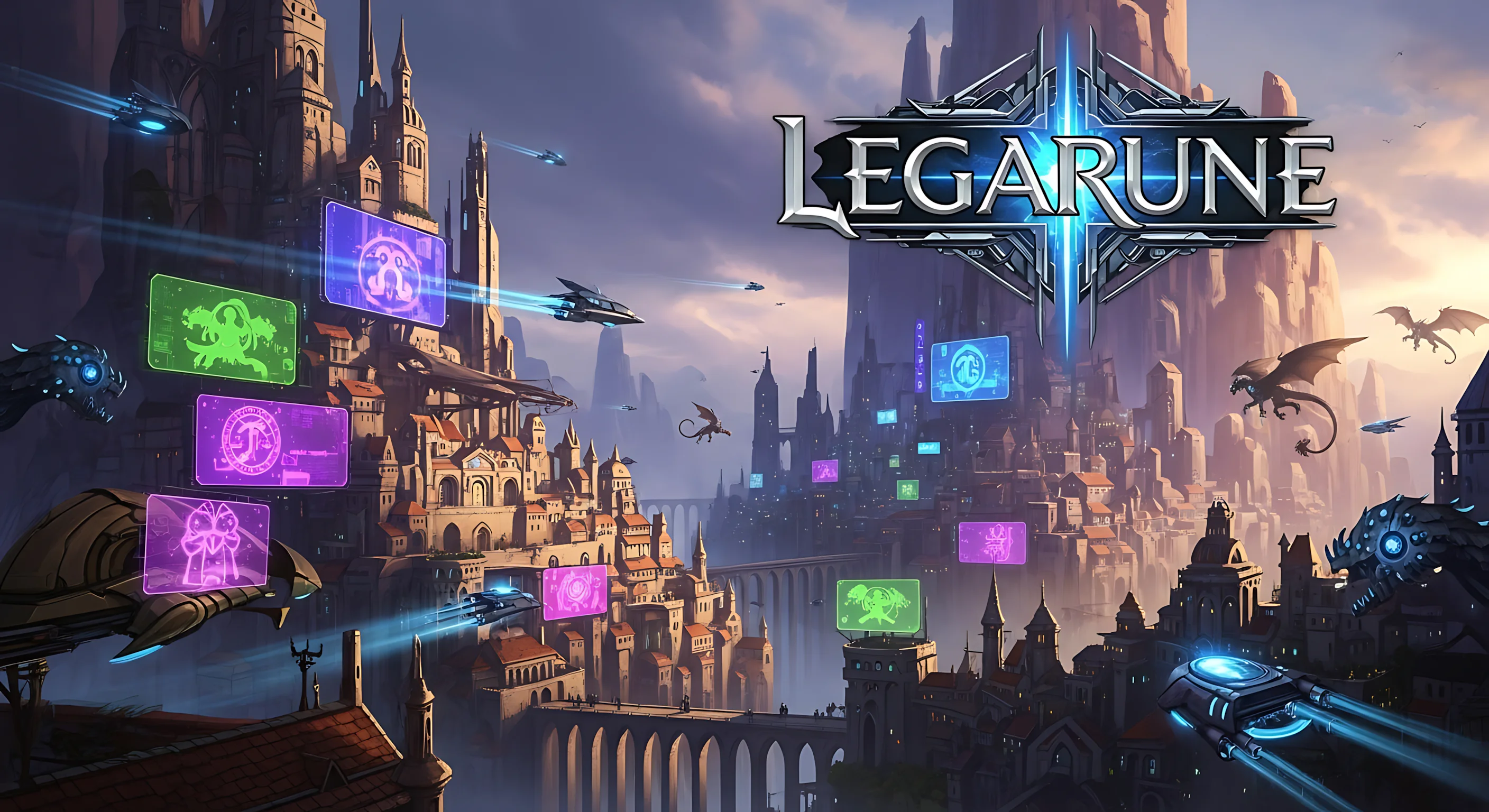 legarune art fiction sci fi fantasy mix futuristic galaxy lore general logo promo imagery 15