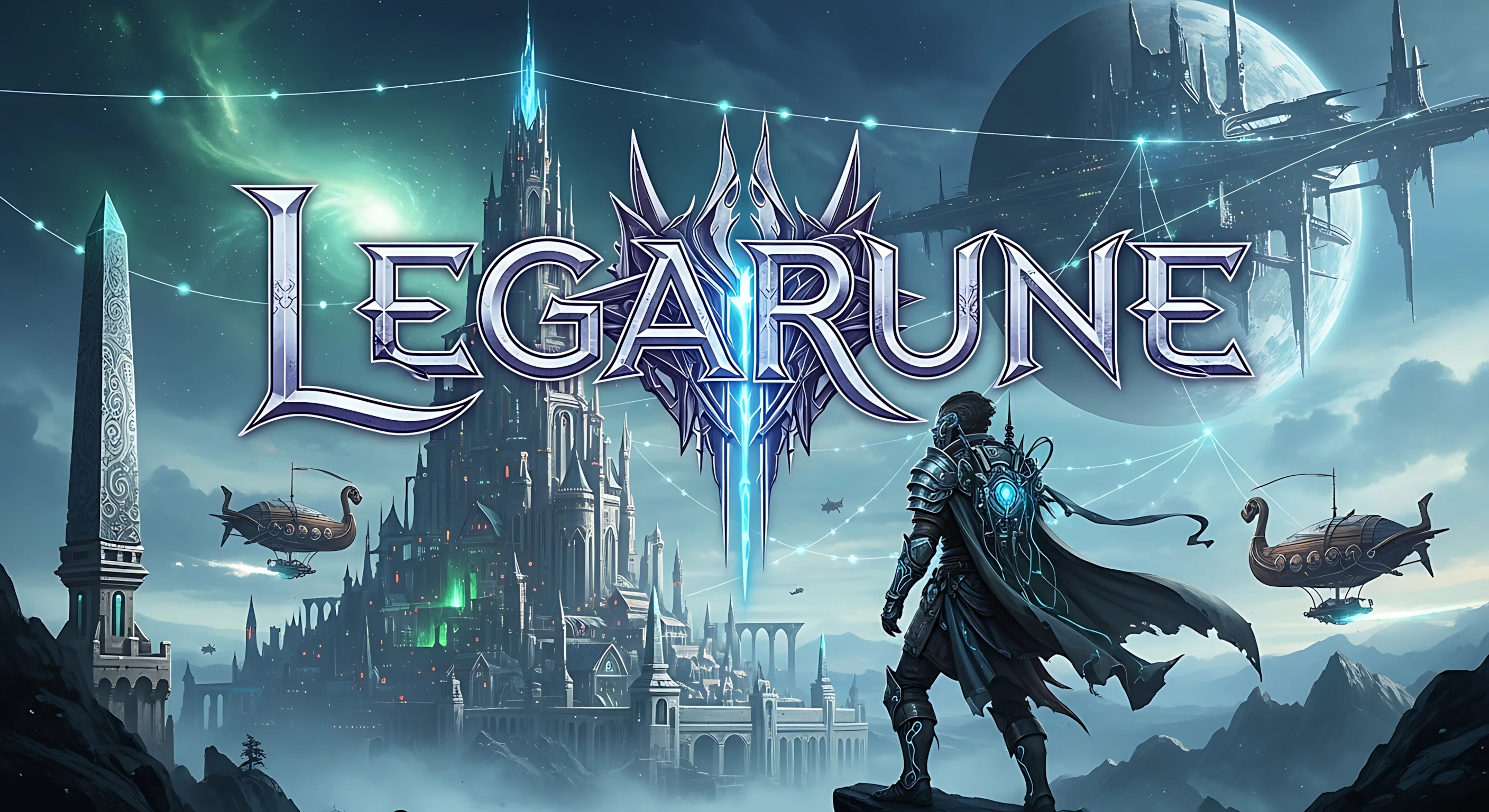 legarune art fiction sci fi fantasy mix futuristic galaxy lore general logo promo imagery 16