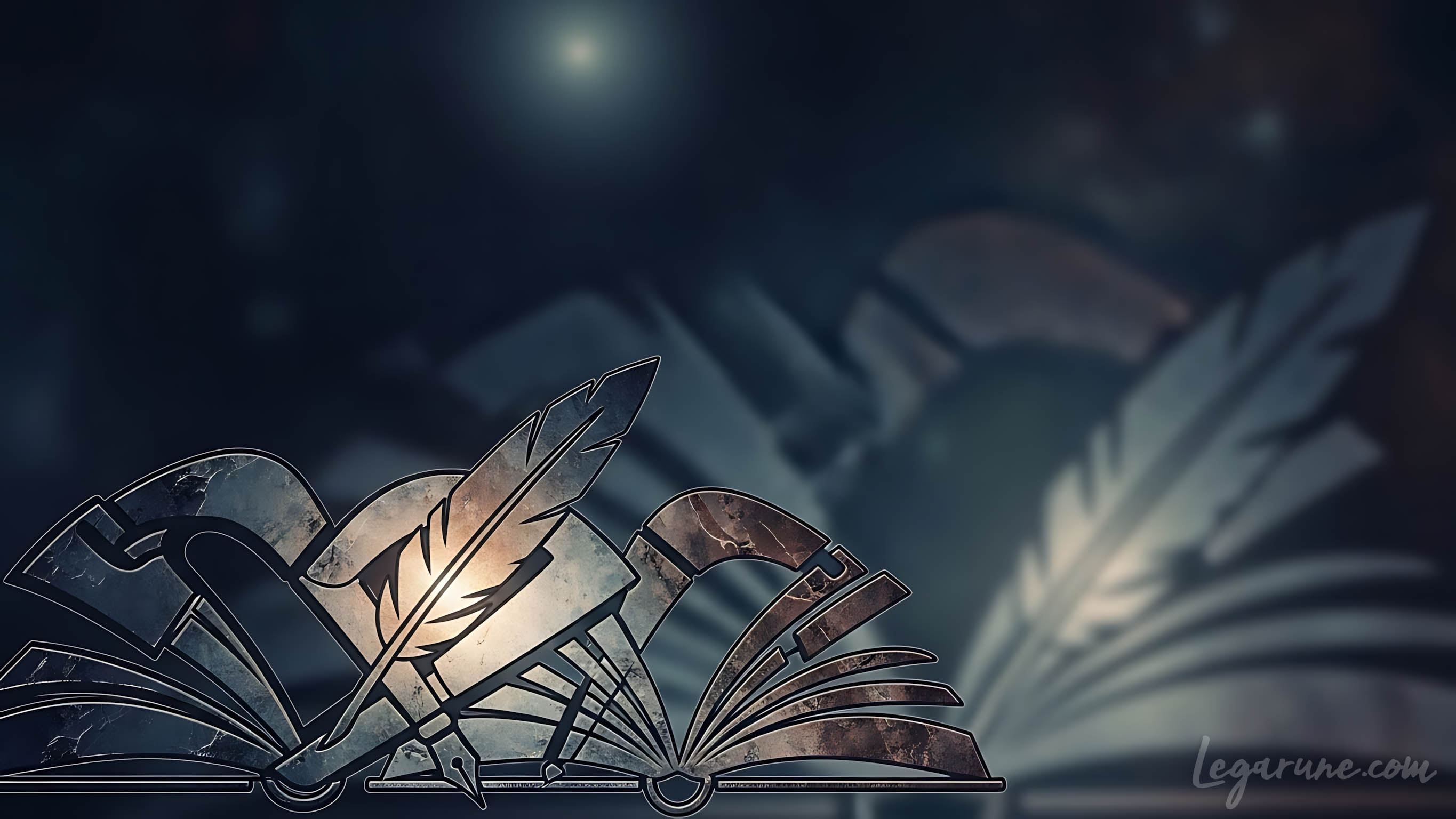 legarune art fiction sci fi fantasy mix futuristic galaxy lore general logo promo imagery 2