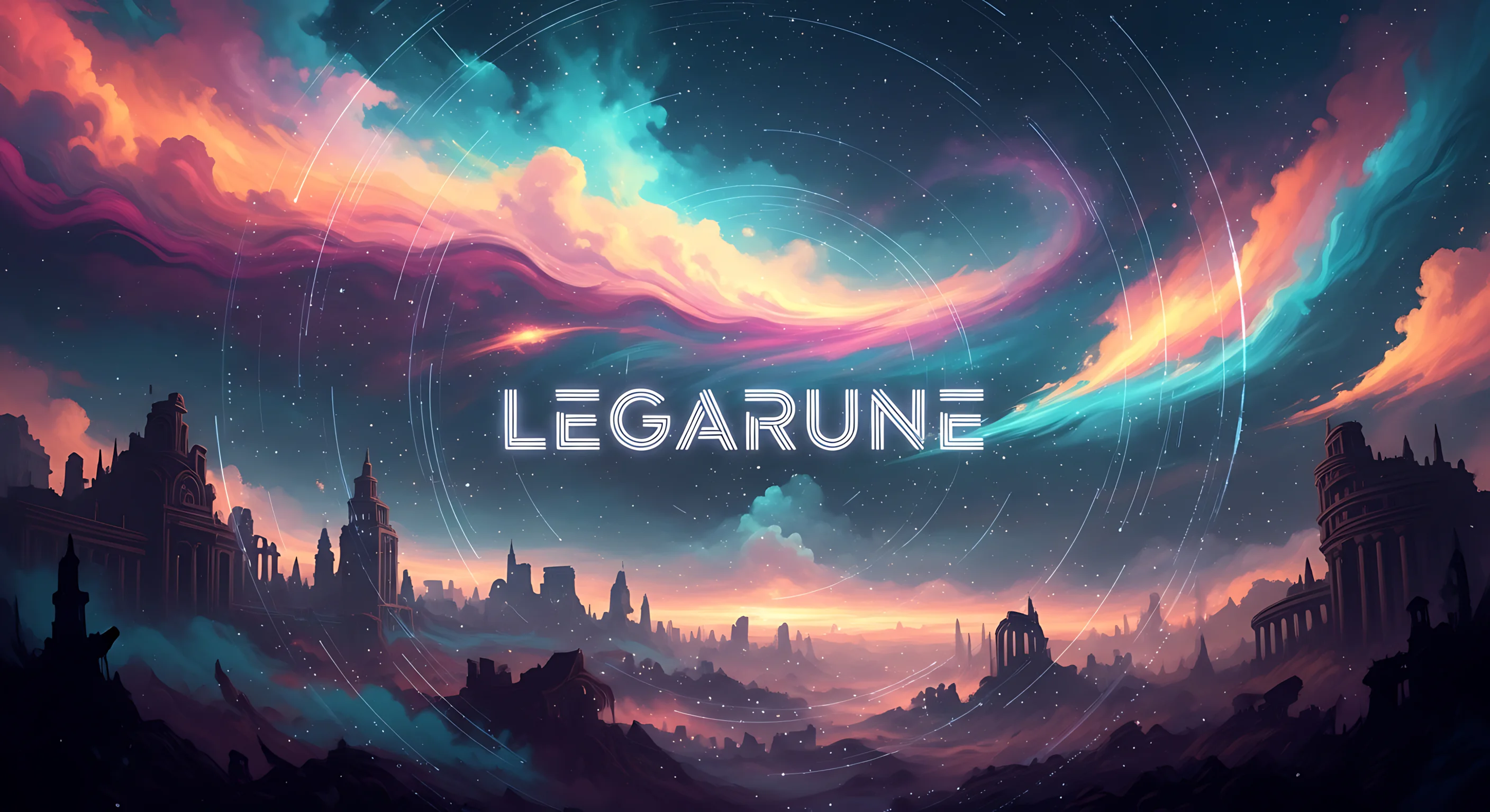legarune art fiction sci fi fantasy mix futuristic galaxy lore general logo promo imagery 20