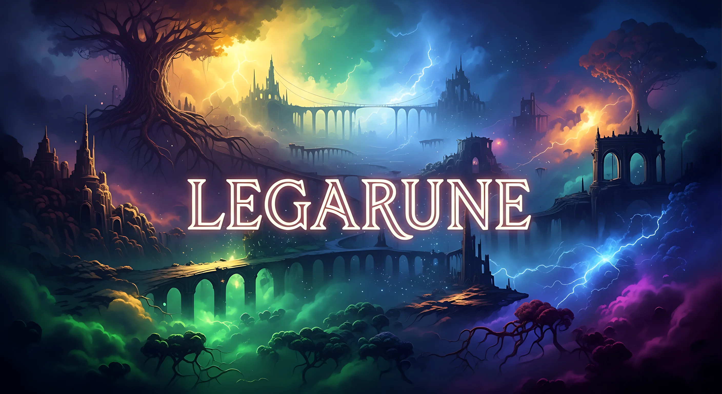 legarune art fiction sci fi fantasy mix futuristic galaxy lore general logo promo imagery 25