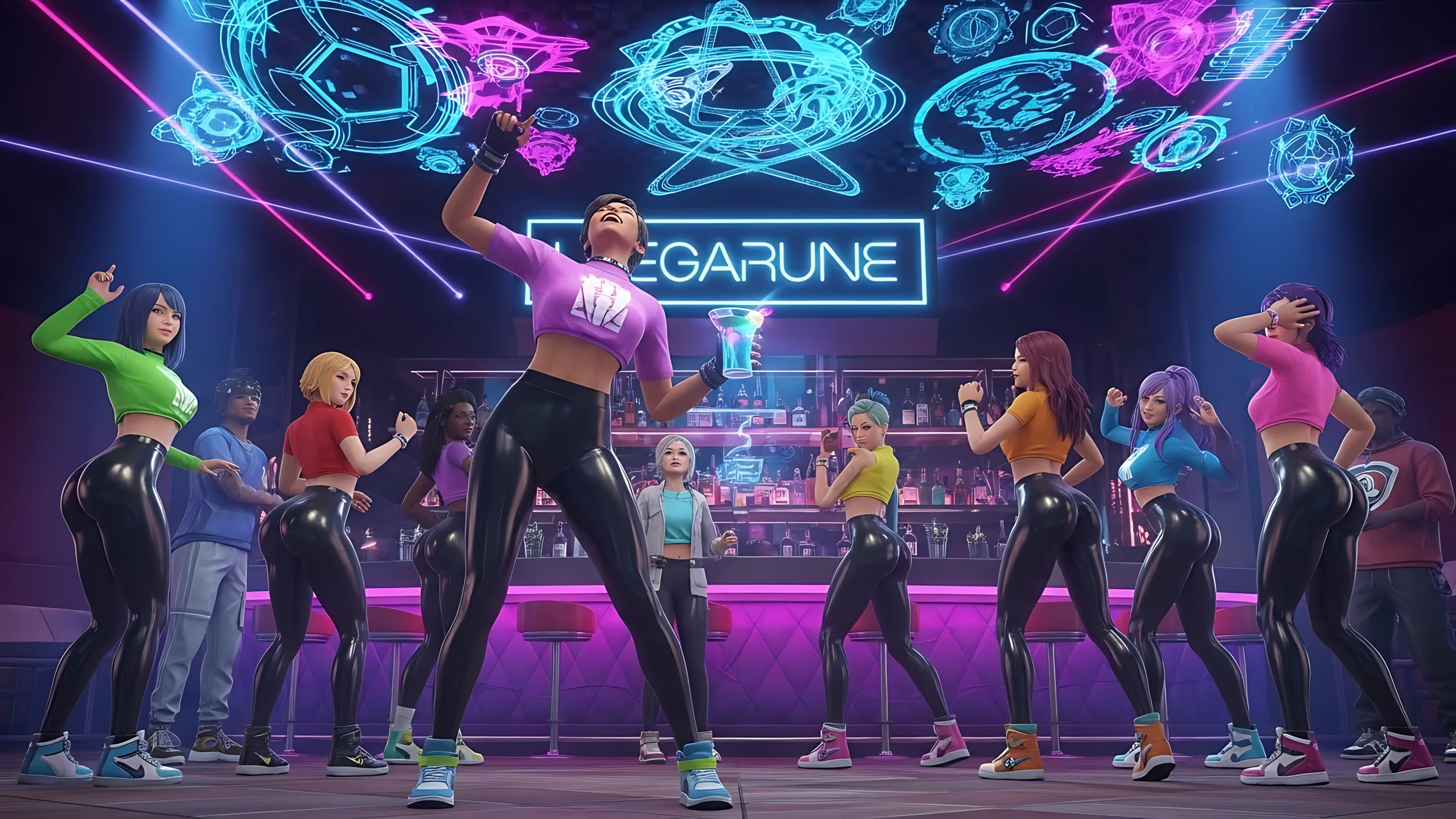 nightlife x shiny leggings legarune 2